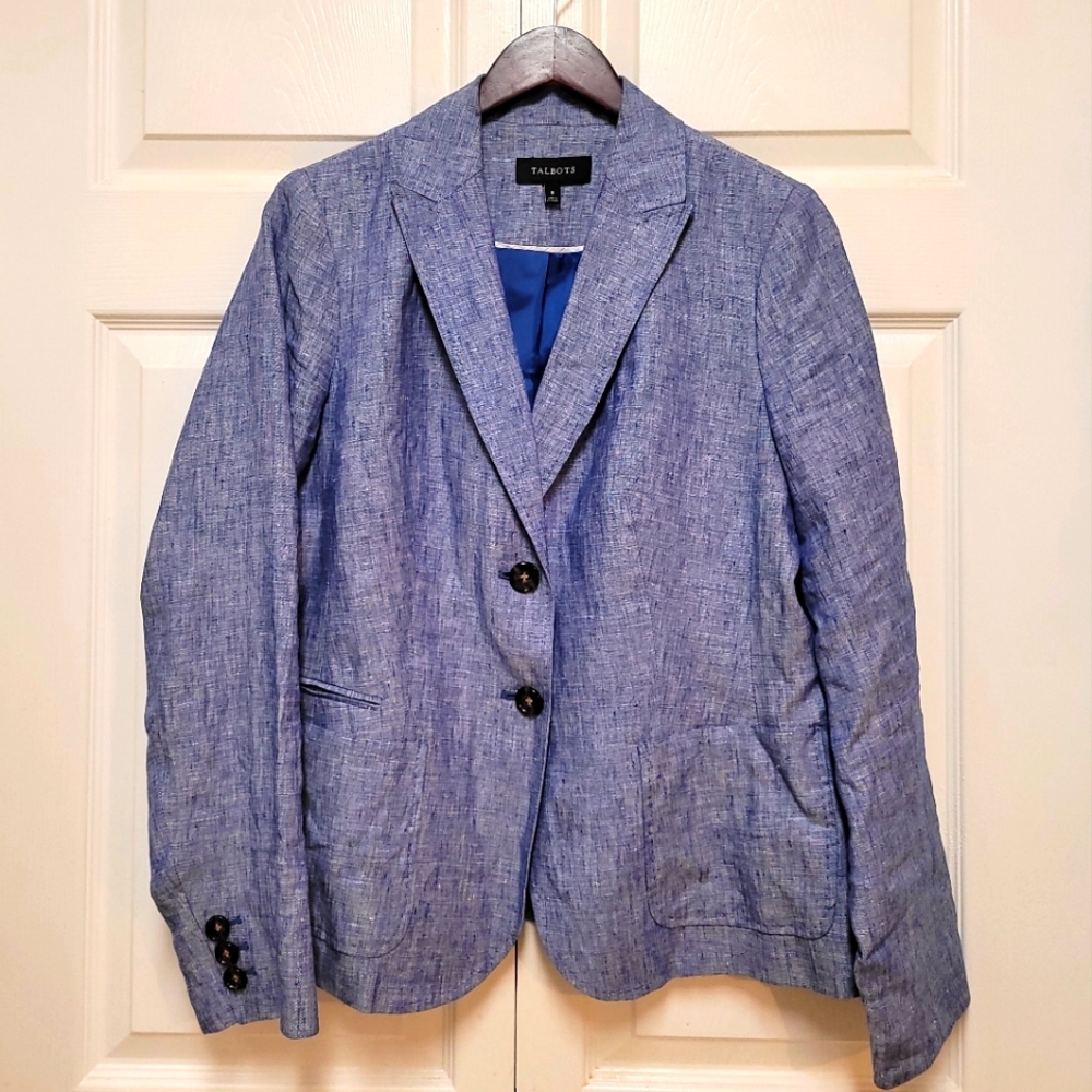 Talbot blue linen blazer